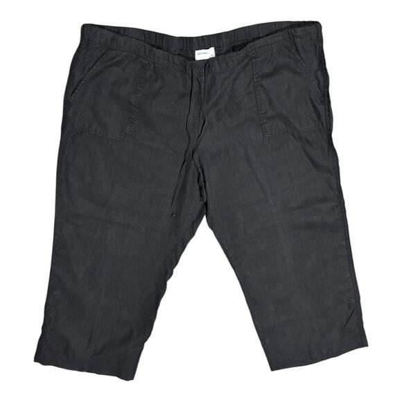 Allen Allen Linen pants drawstring bundle of 2 black & Khaki color size 2 X - Picture 8 of 10